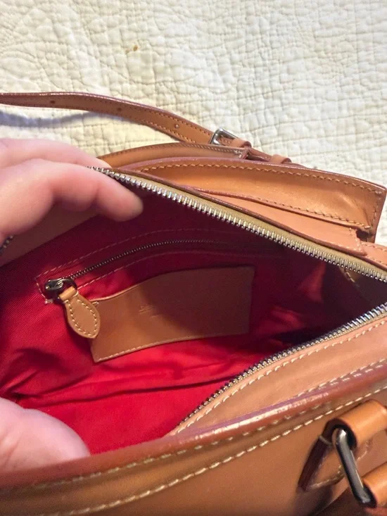 Dooney & Bourke Tan Leather Satchel - Picture 8 of 8
